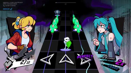 Rift of the NecroDancer: Hatsune Miku - "M@gical Cure! Love Shot!" Screenshot
