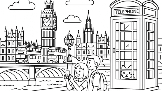 100 Cats Lost in England Find & Color Screenshot