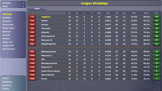 NHL Eastside Hockey Manager 2005 Screenshot