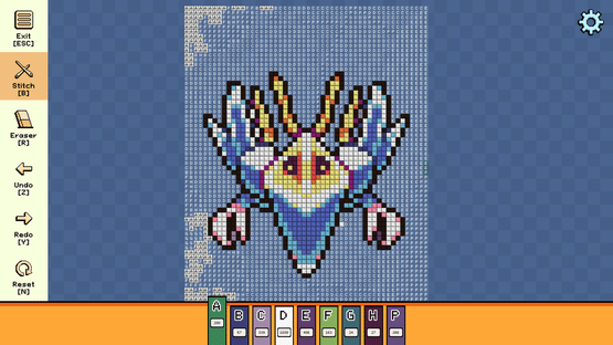 Pixel Cross Stitch: Color by Number - Menacing Monsters Pack 3 Screenshot