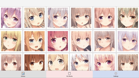 Anime Manga Style Girl: Color By Number Pixel Art Coloring Screenshot