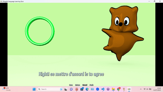 Polyglot Language Learning Quiz Screenshot