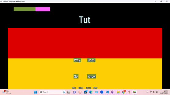 Polyglot Language Learning Quiz Screenshot