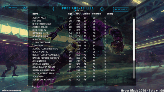 HyperBlade 2050: Dystopian Sports Manager Screenshot