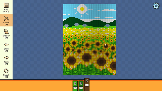 Pixel Cross Stitch Color by Number: Landscapes Pack 5 Screenshot