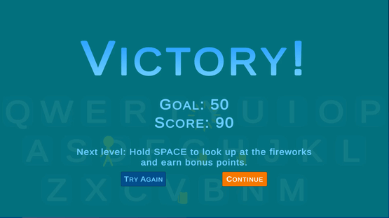 Typing Fireworks Screenshot