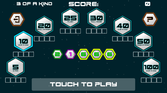 Poker Dice Solitaire Future Screenshot