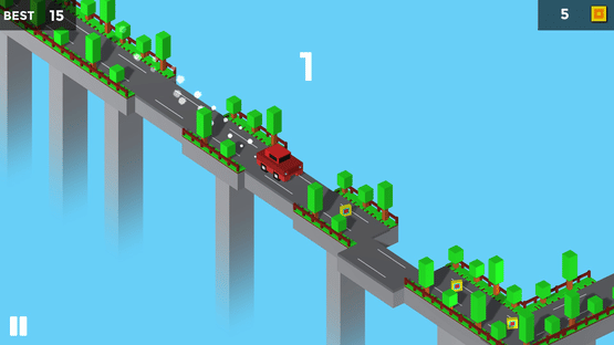 Pixel Traffic: Risky Bridge Screenshot