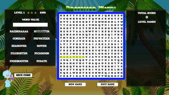 Professor Watts Word Search: Pirates Life Screenshot