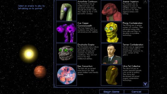 Képernyőkép erről: Space Empires IV Deluxe