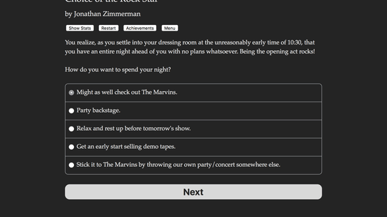 Choice of the Rock Star Screenshot
