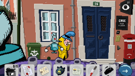 Detective Case and Clown Bot in: Murder in the Hotel Lisbon Screenshot