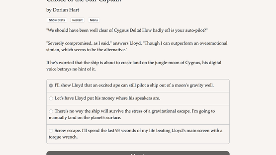 Choice of the Star Captain Screenshot