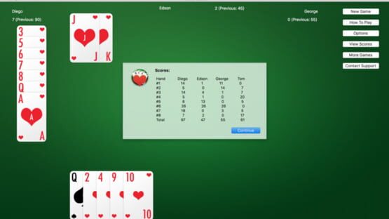 Hearts Cards screenshot