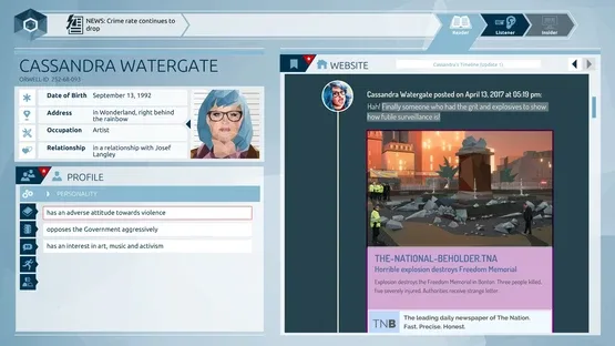 Orwell: Keeping an Eye on You screenshot 1