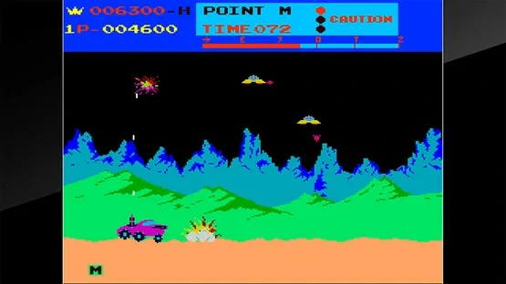 Arcade Archives: Moon Patrol gameplay screenshot 1