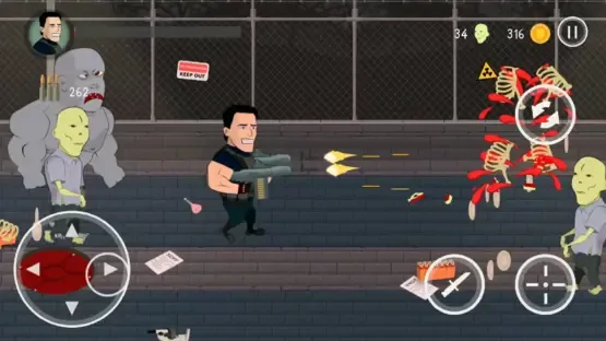 Guns and Blood: 2D Zombie Shooter screenshot 1