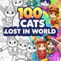 100 Cats Lost in World Find & Color