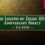 The Legend of Zelda 40th Anniversary Direct logo