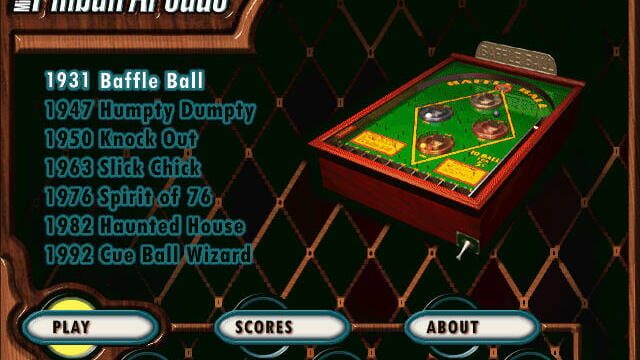microsoft pinball arcade 1998 microsoft pinball arcade 1998